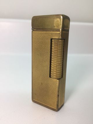 Vintage Dunhill Gold Plated Rollagas Lighter,  Made In Switzerland,