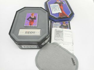 Nos Vintage 1996 Joan Pinup Girls Zippo Lighter In Collector Tin Case - Unfired