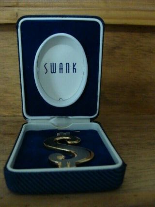 Vintage Swank Gold And Silver Tone Dollar Sign Money Clip - Euc
