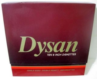 Dysan ® Ssdd Unformatted - Box Of Six (6) 8 " Inch Floppy Disks - Nos Usa