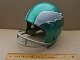Vintage Rawlings 1980 Philadelphia Eagles Football Helmet Large Kelly Green