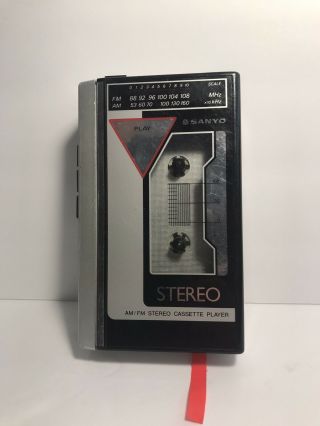 Vintage Sanyo Am/fm Portable Stereo Cassette Player Model Mgr60 -