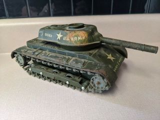 Vintage 1960s Japan Bat Op Tin Toy Daisy / Matic Us Army Tank Not Parts