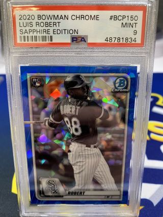 2020 Bowman Sapphire Edition Luis Robert Rc Psa 9 Rookie Of The Year?