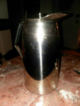 Vintage Vollrath Stainless Steel Mid Century Insulated Pitcher W/lid 8132