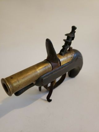 VINTAGE DUNHILL DUELING PISTOL GUN Table Lighter Antique Rare 2