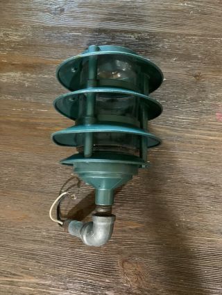 Vintage Industrial Explosion Proof Light With Cage