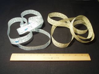 10 Feet of Rare Computer Punched Paper Tape,  50 Years Old,  Two Rolls,  Vintage 2