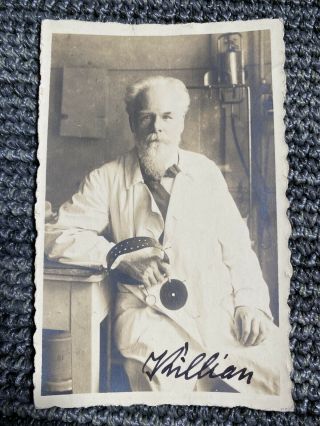 Vintage Rppc Real Photo Postcard German Doctor Medical Signed 1920