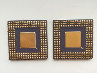AMD Am5x86 - P75,  AMD - X5 - 133ADW,  5x86,  Vintage CPU,  GOLD,  TOP 2
