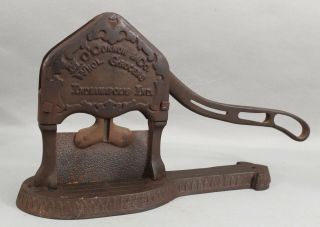 Rare Antique 1914 Cast Iron Advertising Country Store Tobacco Plug Cutter