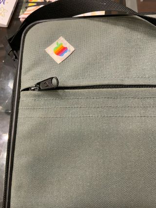 Vintage Apple Powerbook Portable Case Laptop Tote Messenger Bag 80s Rainbow Logo