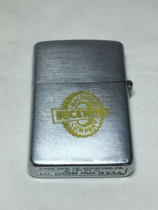 Old Vintage Zippo Lighter 3 Barrel With A Nickel Silver Insert 2 Sided Beckwith
