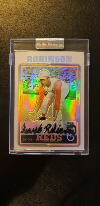 Frank Robinson 2005 Topps Retired Signatures Refractor Autograph /25 Auto Ssp Sp