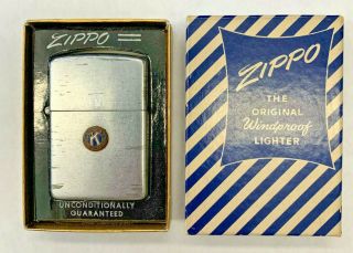 Exceptionally Rare Vintage 1950s Zippo In Uber Rare Blue Candy Strip Box