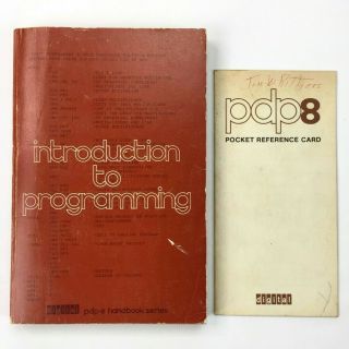 Vintage 1973 Digital Equipment Corporation Introduction To Programming Pdp - 8