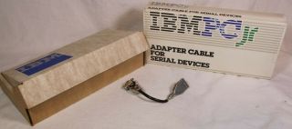 Vintage Ibm Pcjr Adapter Cable For Serial Devices Pigtail Cable - Open Box