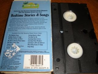Sesame Street Bedtime Stories & Songs vintage VHS 2