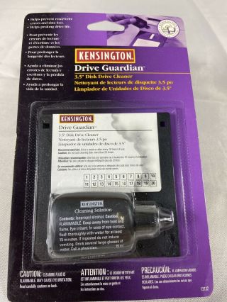 Kensington 3.  5 " Floppy Disk Drive Cleaner W/ Solution Kit Easy To Use Nib
