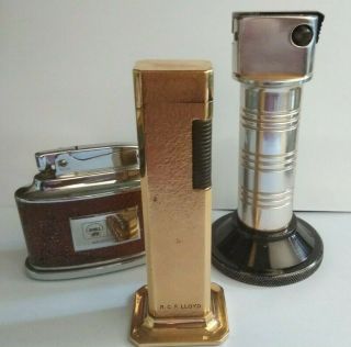 Dunhill Tallboy Table Lighter And 2 Others