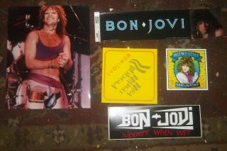 Bon Jovi Vintage Stickers & Photo
