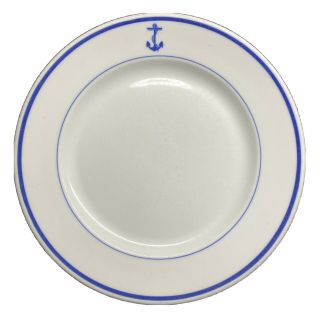 4 Vintage Us Navy Officers Mess Wardroom Dinner Plates 3 Shenango 1 Op Syracuse