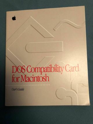 2 Manuals: Dos Compatibility Card For Macintosh / Using Pc Sounds With Dos Card