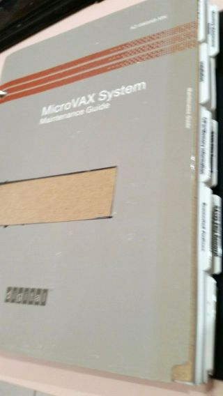 Vintage Rare Digital Equipment DEC MicroVax System Maintenance Guide 2