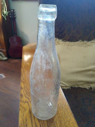 Lemps Extra Pale St Louis Beer Bottle Vintage Antique Chipped Lip