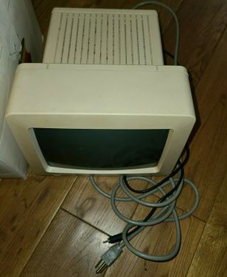 Vintage 1984 Apple IIc 2c Monitor With Power Cords,  Model G090H, 3