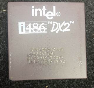 Intel 80486 486 DX2 66MHZ CPU Chip Processor  Gold Recovery 2