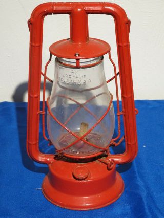 Antique Vintage Dietz Monarch Kerosene Oil Lantern 14 " Tall Fitzall Globe Usa