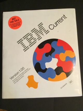 1989 Vintage Ibm Current Version 1.  0 Personal Information Manager Software Dos