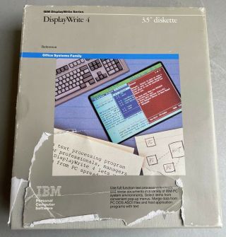 Ibm Displaywrite 4 Reference Ibm Pc Dos 3.  20 Software On 3.  5 " Floppy Disks