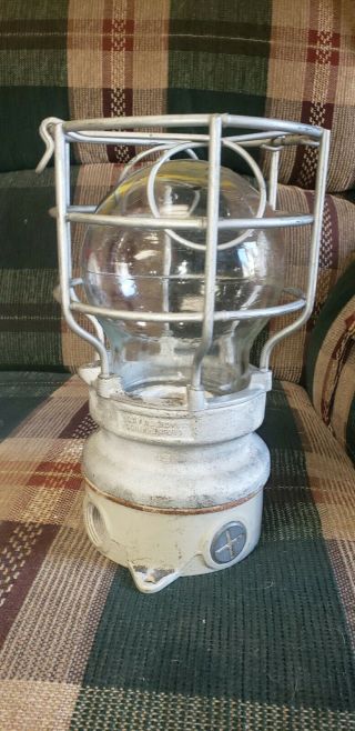Vintage Crouse Hinds Industrial Explosion Proof Cage Light Steampunk