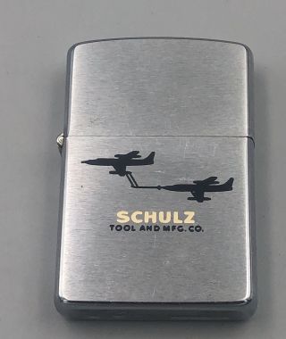 Vintage 1950 - 1957 Advertising Zippo Lighter Schulz Tool And Mfg.  Co.
