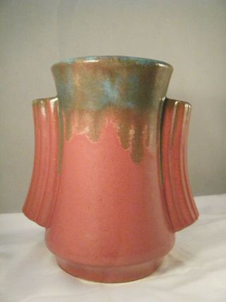 Vintage Fulper Pottery Glazed Vase 864 Hollow Handles