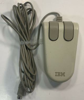 Vintage Ibm Ps/2 Two Button Trackball Mouse Model 6450350,  Vg
