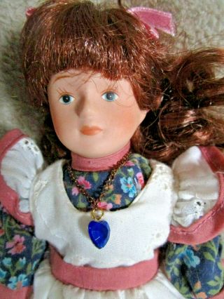 Doll,  Russ Berrie Porcelain Doll Of Month,  W/tag & Sapphire Necklace,  Sept. ,  Sophie