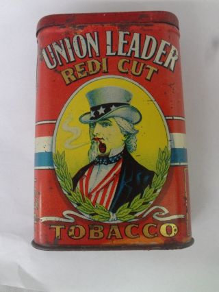 Vintage Advertising Union Leader Tobacco Vertical Pocket Tin Collectible 276 -
