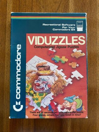 Commodore 64 (c64) Viduzzles Cartridge - Rare,  Boxed,  Complete (cib),  And