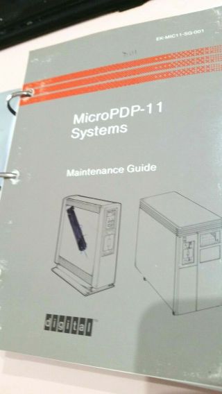 Rare Vintage Digital Equipment Dec Micropdp - 11 Systems Maintenance Guide
