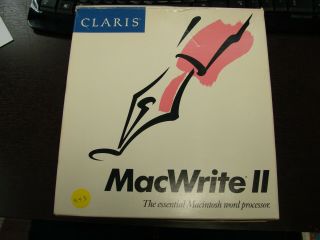 Vintage (1989) Claris Macwrite Ii Macintosh Word Processor (3) 3.  5 " Disks