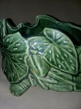 Vintage McCoy Green Turtle Planter.  8 