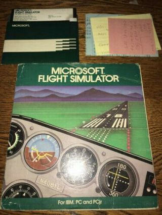 Vintage Microsoft Flight Simulator For Ibm Pc And Pcjr – 1984