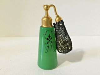 Vintage Art Deco Green Devilbiss Perfume Bottle Atomizer