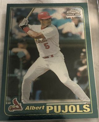 2001 Topps Chrome Albert Pujols Rookie Card St.  Louis Cardinals 596