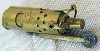 Antique VTG JMCO Australian Brass Trench Lighter w/ Wind Light Screen IMCO 3