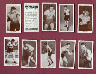 Cigarette Cards Boxing,  Jack Dempsey Jack Johnson,  Etc