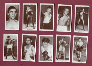 Cigarette cards Boxing,  Jack Dempsey Jack Johnson,  etc 3